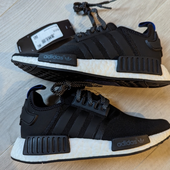 adidas | Shoes | Adidas Nmd R Black With Blue Tab | Poshmark
